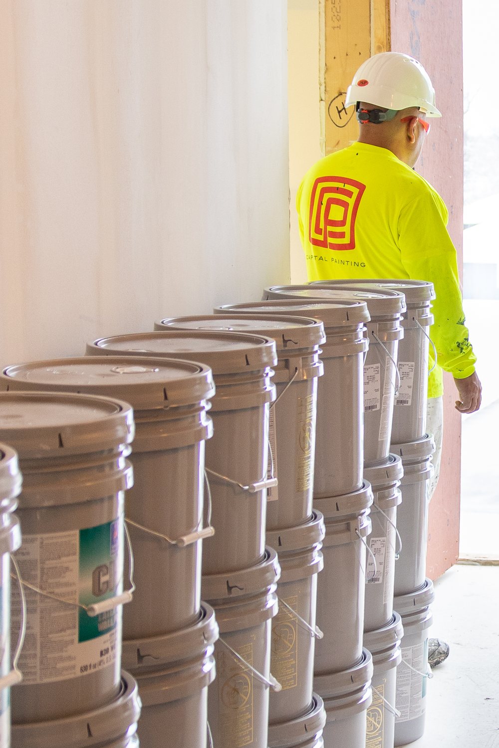 Capital Painting crew on a commercial job site